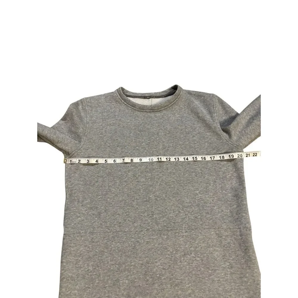 Lululemon Yes Fleece Crewneck Sweatshirt Gray Side Zips Pocket Size 6 Activewear